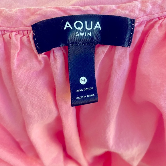 AQUA Tiered Tie Shoulder Cotton Swim
Cover-up Dress - Picture 2 of 6